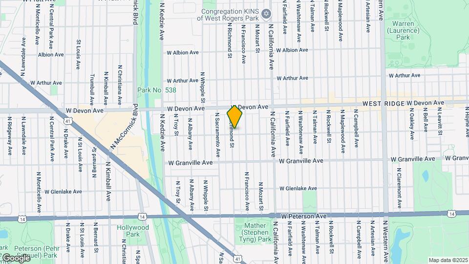 6301 N Richmond St Map and Location Details