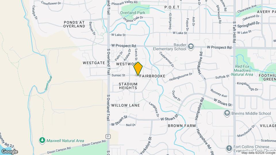 1724 Larch St Map and Location Details