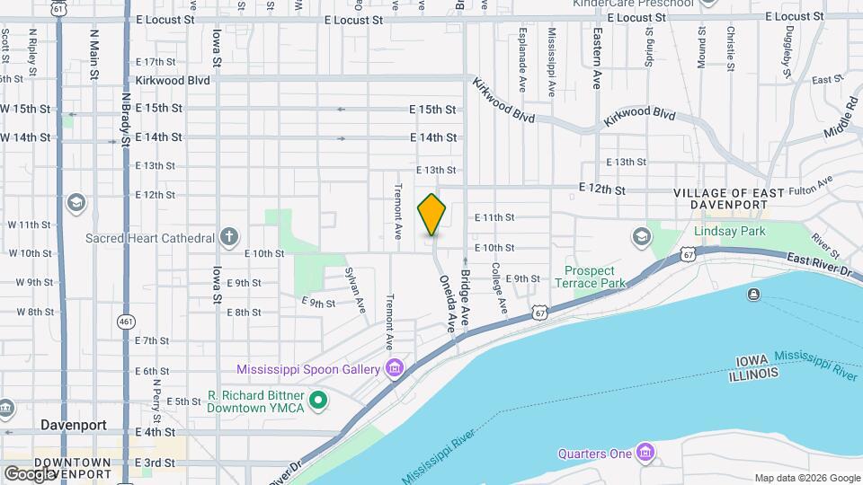 1008 Oneida Ave Map and Location Details