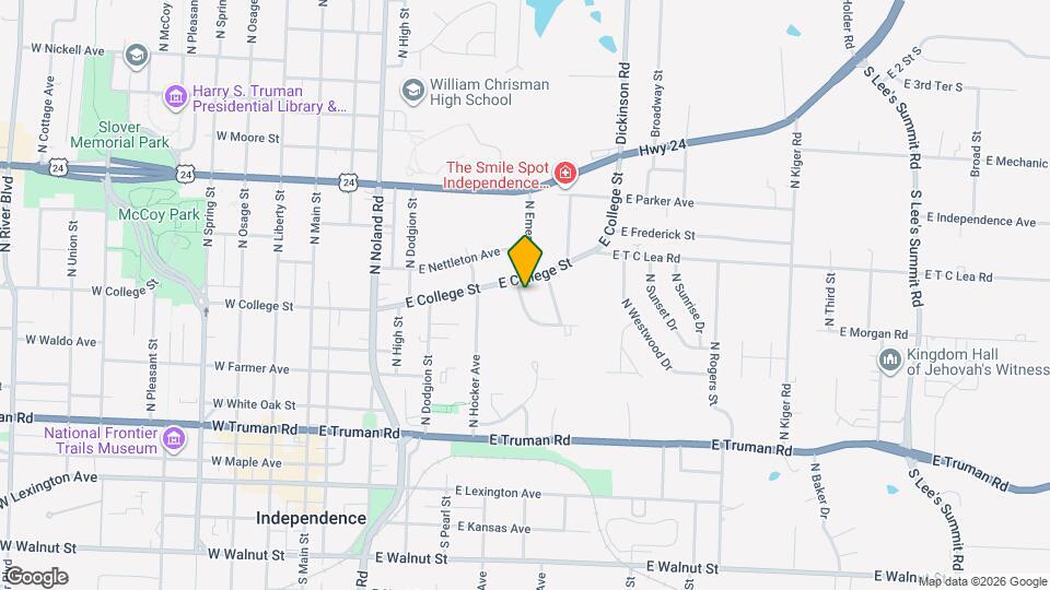 623 N Highland Dr Map and Location Details