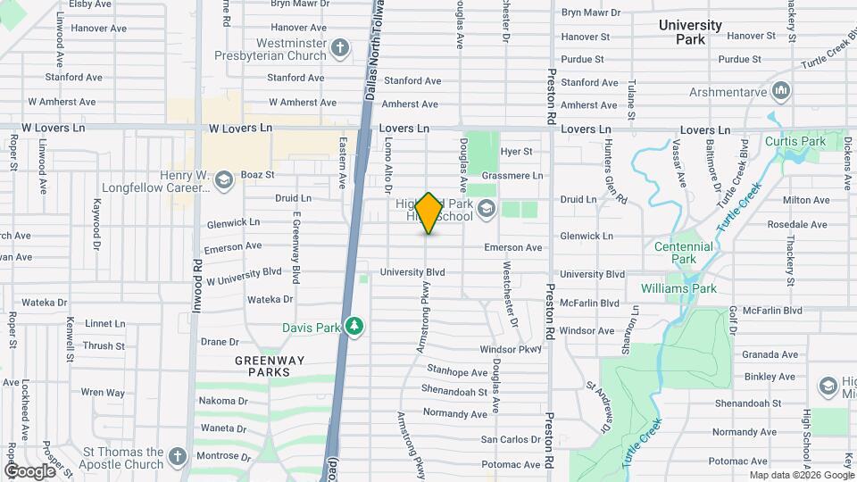 4338 Emerson Ave Map and Location Details