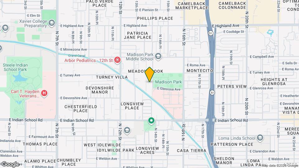 4309 N 13th Place Map and Location Details