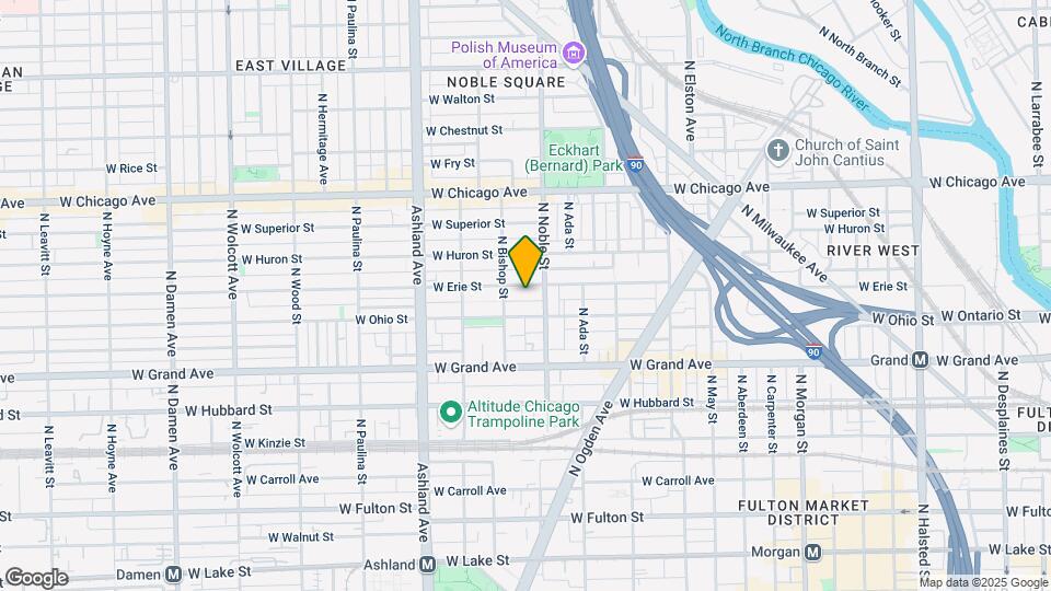1417 W Erie St, Unit 2 Map and Location Details