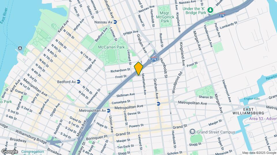 110 Frost St Mapa y Detalles de la Ubicación