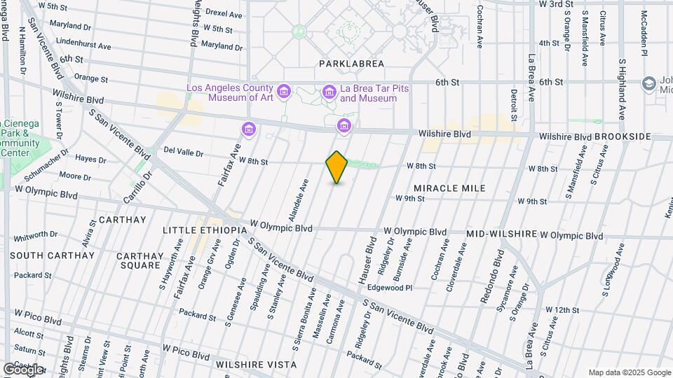 844 S Curson Ave Map and Location Details