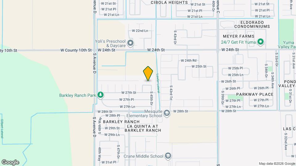 4556 W 26th Pl Map and Location Details