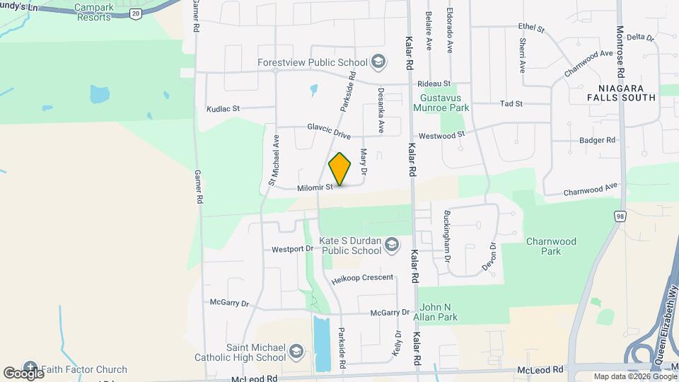 8556 Milomir St Map and Location Details