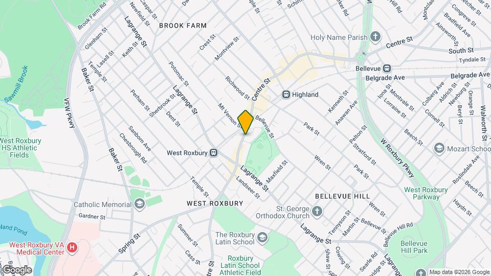 1988 Centre St, Unit 1 Map and Location Details