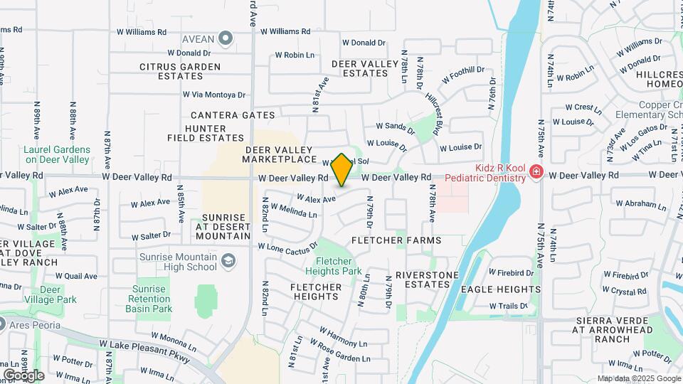 21715 N 80th Ln Map and Location Details