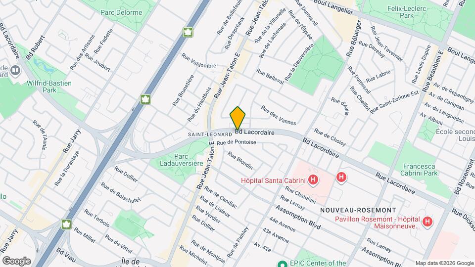 7280 Lacordaire Boul Map and Location Details