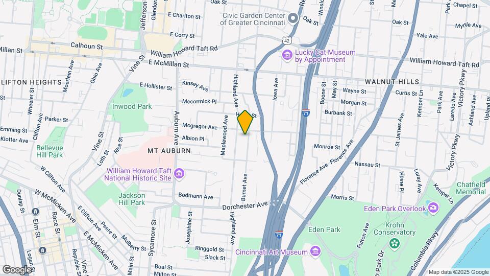 2239 Burnet Ave Map and Location Details