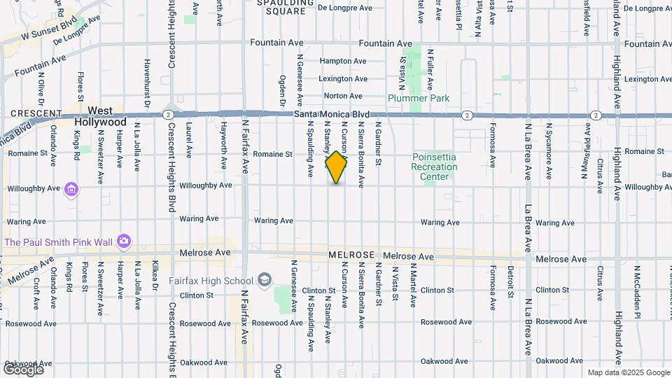 7614 Willoughby Ave Map and Location Details