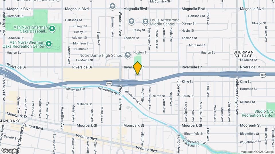 4722 Ventura Canyon Ave Map and Location Details