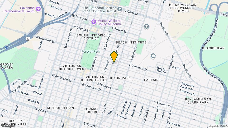 820 Habersham St Map and Location Details