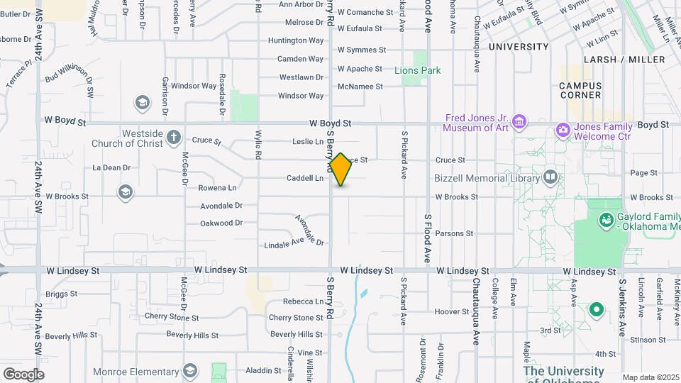 1127 W Brooks St Map and Location Details