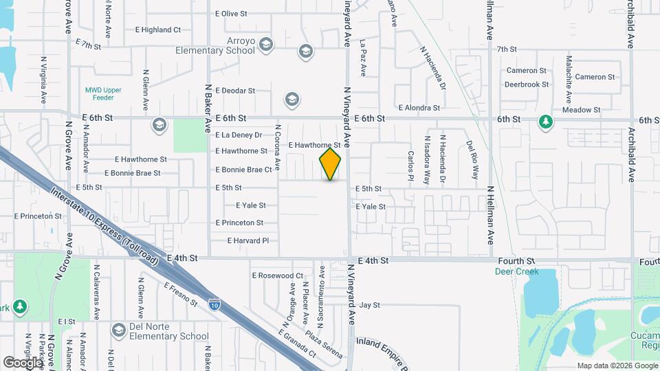 1856 E 5th St, Unit B Map and Location Details