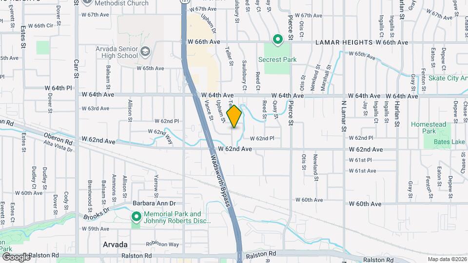 6260 Teller St Map and Location Details