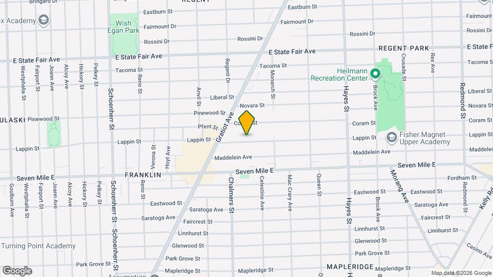 14461 Lappin St Map and Location Details