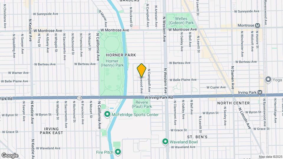 2520 W Belle Plaine Ave Mapa y Detalles de la Ubicación