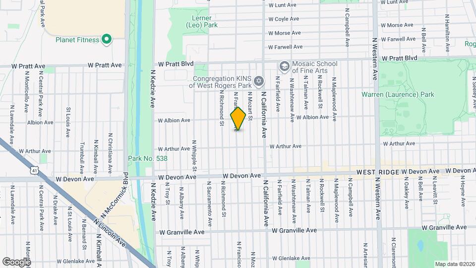 6531 N Francisco Ave Map and Location Details