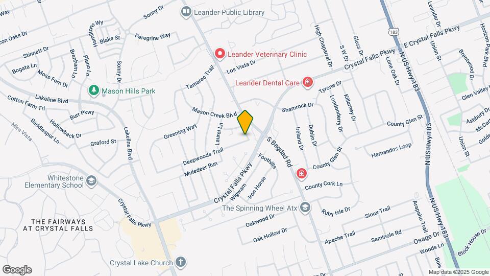 1103 Deepwoods Trail Map and Location Details