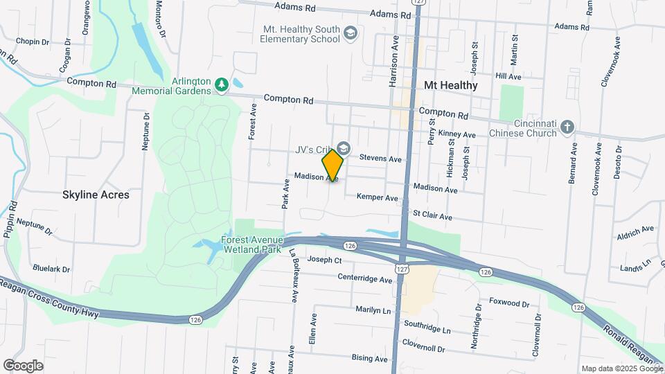7332 Maple Ave, Unit Apt 2 Map and Location Details