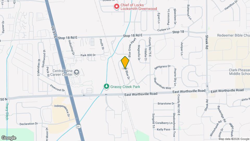 1742 Elijah Blue Dr Map and Location Details