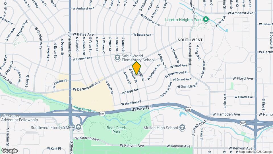 3206 S Stuart St Map and Location Details
