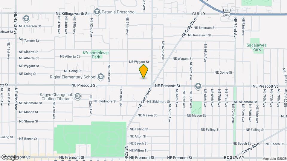 5877 NE Prescott St Map and Location Details