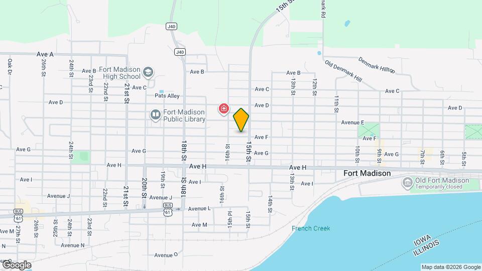 1515 Avenue F, Unit Main Mapa y Detalles de la Ubicación