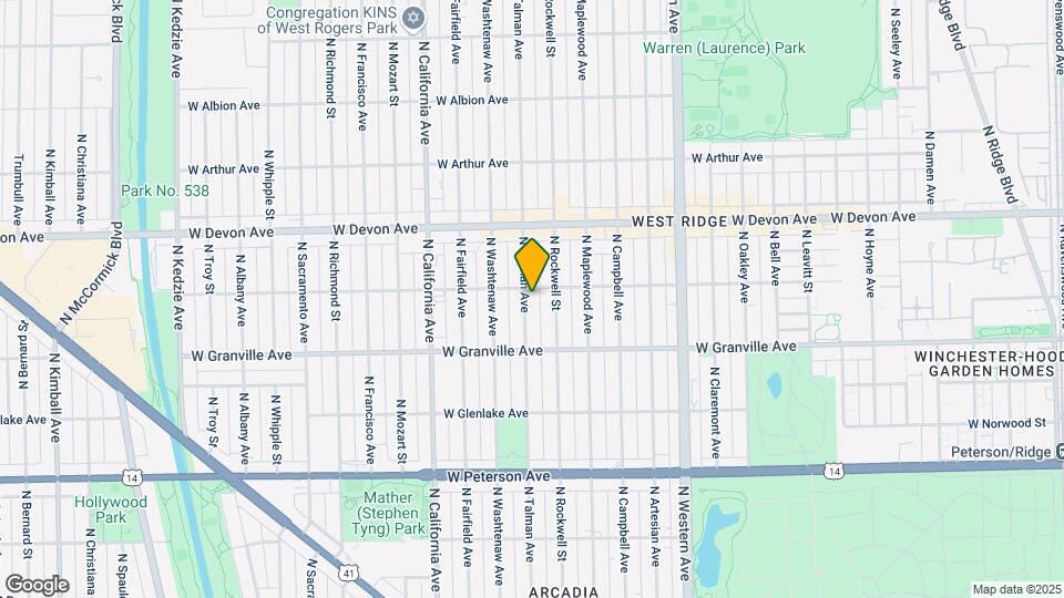 6251 N Talman Ave Mapa y Detalles de la Ubicación