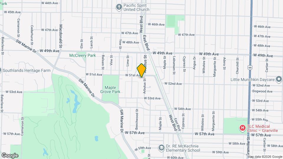 6713 Arbutus St Map and Location Details