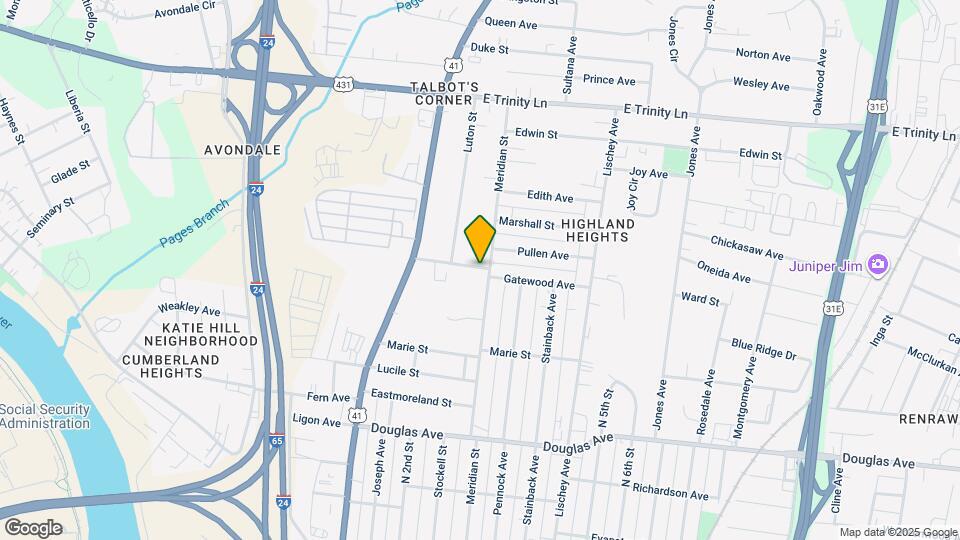 1436 Meridian St Map and Location Details