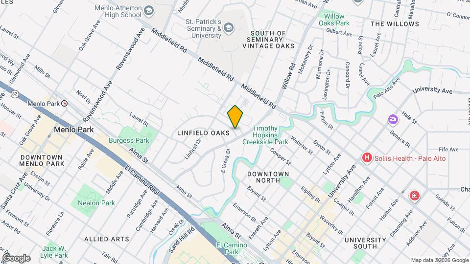 214 Waverley St Map and Location Details
