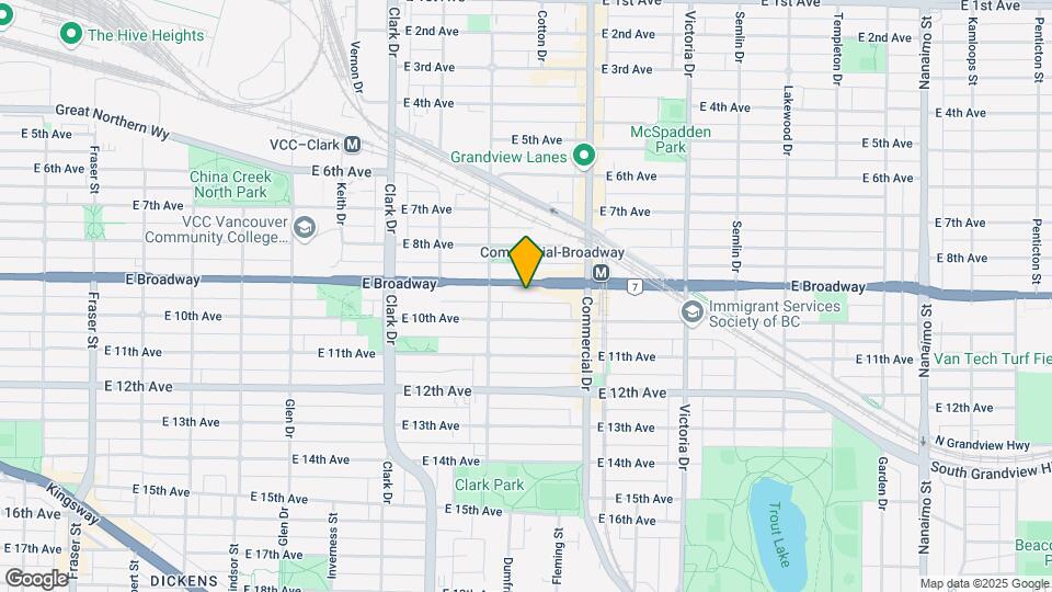 1568 Broadway E Map and Location Details