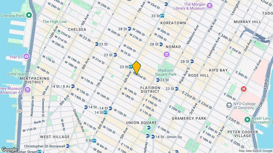44 W 22nd St Mapa y Detalles de la Ubicación