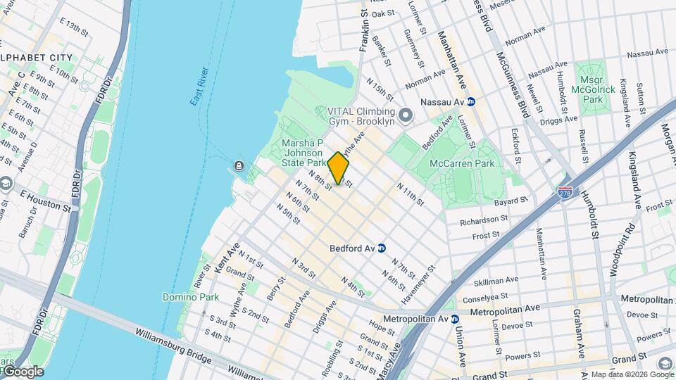 107 North 8th Street Map and Location Details