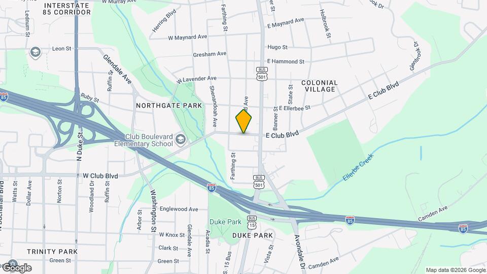 114 E Club Blvd Map and Location Details