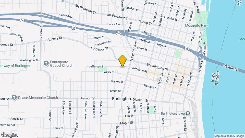 1201 Jefferson St Map and Location Details