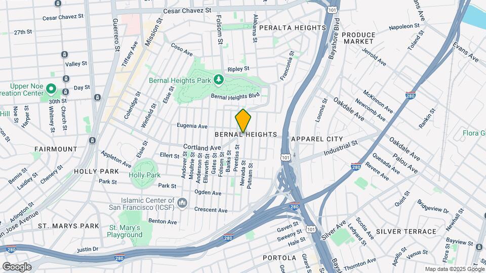 1232 Cortland Ave Mapa y Detalles de la Ubicación