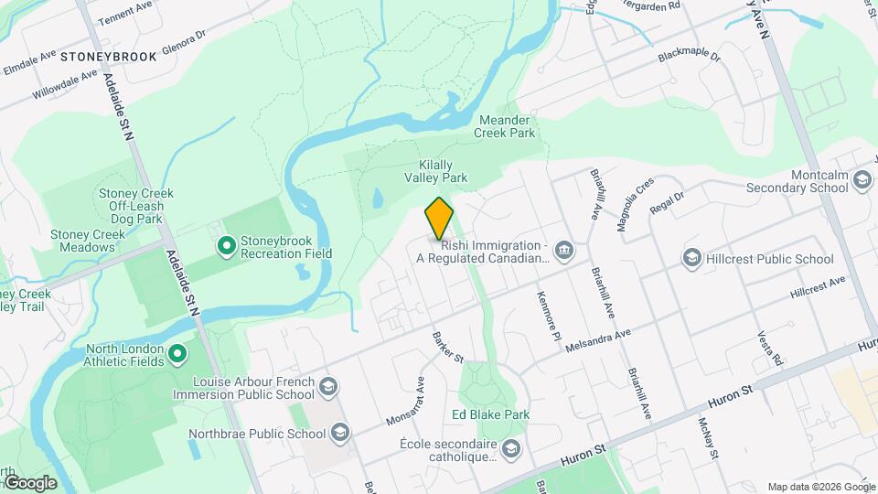 THREE BEDROOM-1.5 BATH TOWNHOME IN NORTH LONDON Map and Location Details