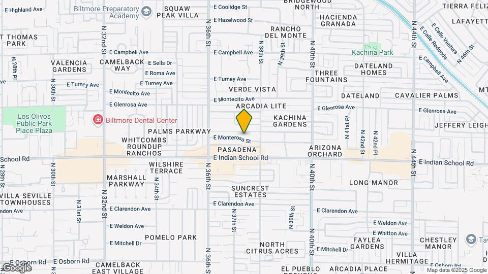 3720 E Monterosa St Mapa y Detalles de la Ubicación
