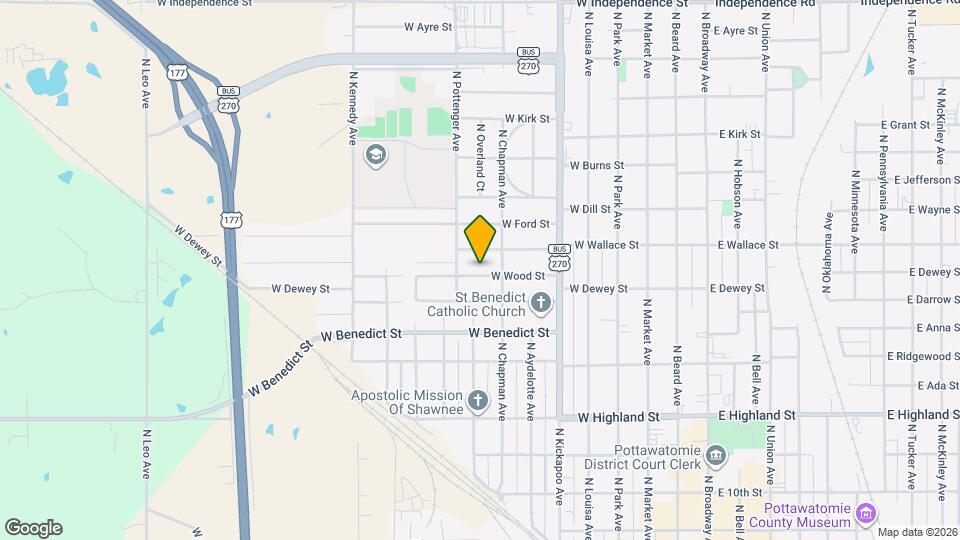 622 W Wood St Map and Location Details