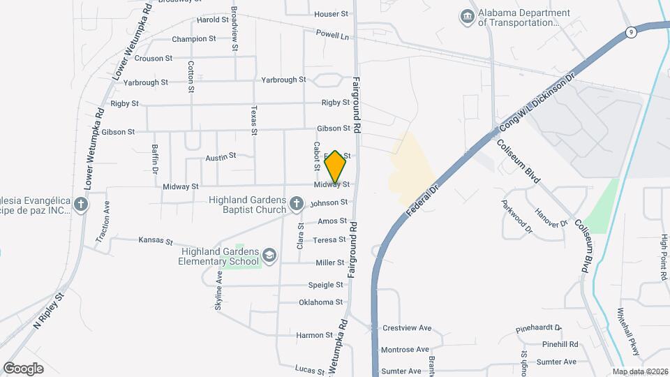 2076 Midway St Map and Location Details