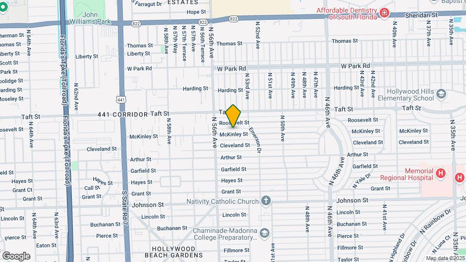 5411 McKinley St Map and Location Details