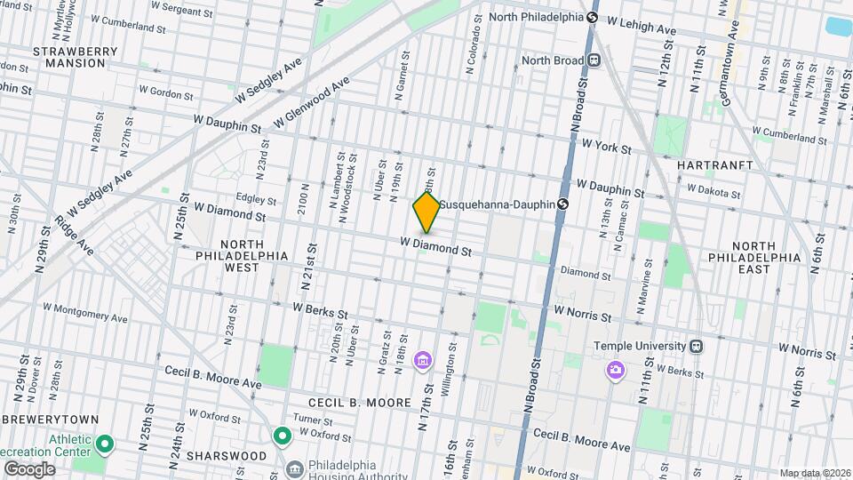 1739 W Diamond St Map and Location Details