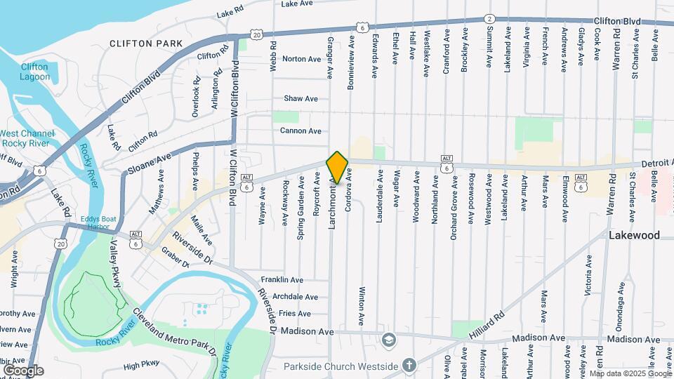 1447 Larchmont Ave Map and Location Details