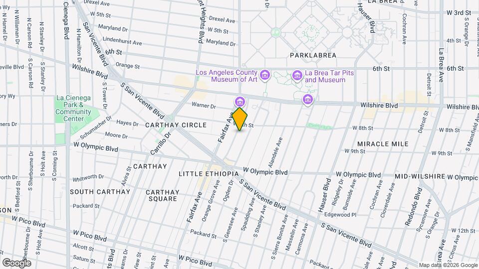 820 S Orange Grove Ave Mapa y Detalles de la Ubicación