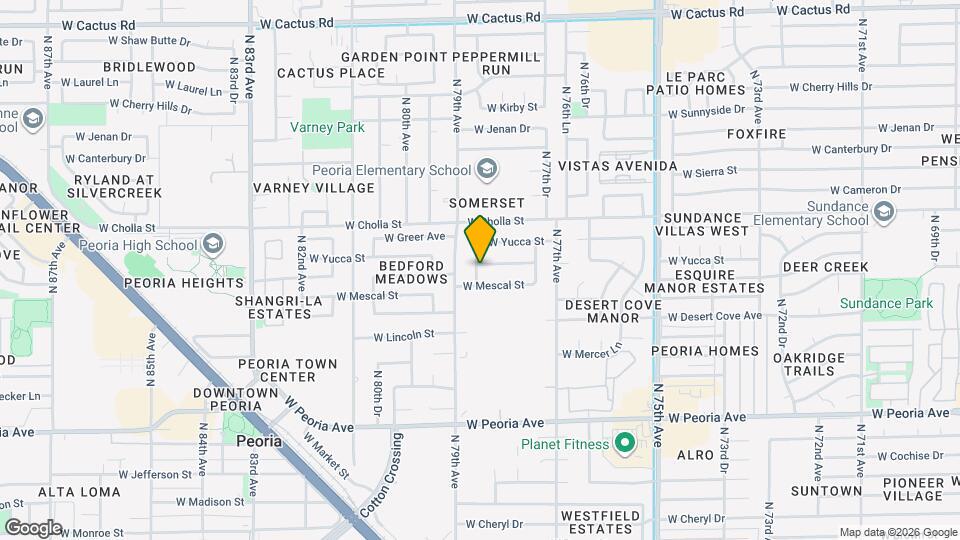 7827 W Shangri La Rd Map and Location Details