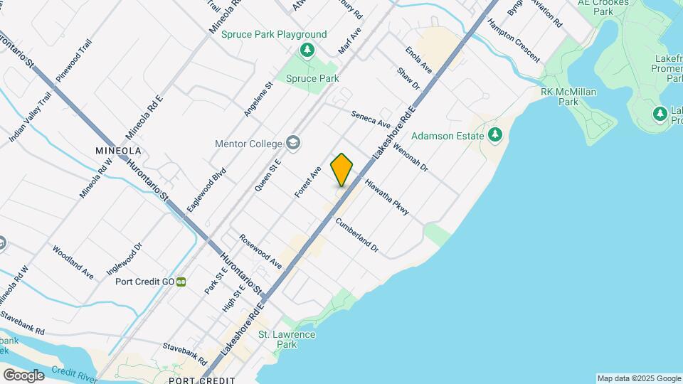 256-256 Lakeshore Rd E Map and Location Details